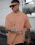 Men's Graphic Print Mustard Oversize Tshirt